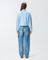 Cropped shirt with jewel embellishments - | Pinko