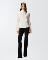 Bluse aus Crêpe de Chine mit Rückenausschnitt - | Pinko