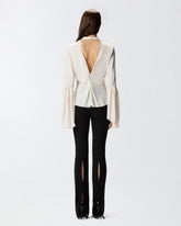 Blusa in crêpe de Chine con scollo sul retro - | Pinko