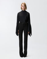 Crepe de Chine blouse with rear neckline - | Pinko