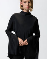 Blusa in crêpe de Chine con scollo sul retro - | Pinko