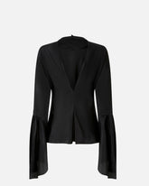 Crepe de Chine blouse with rear neckline - | Pinko