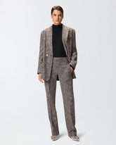 Pantalones de talle alto de franela - | Pinko