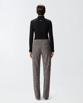 Pantalones de talle alto de franela - | Pinko