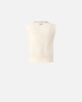 Knit vest with rhinestones - | Pinko