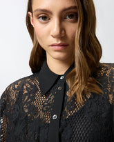 Vestito lungo in pizzo rebrodè - | Pinko