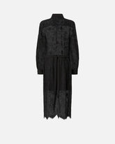 Vestito lungo in pizzo rebrodè - | Pinko