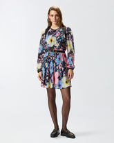 Vestido corto de georgette floral - | Pinko