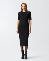 Abito midi in pizzo di maglia - | Pinko