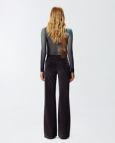 Pantalon flare en velours côtelé - | Pinko