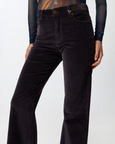 Pantaloni flare-fit in velluto a costine - | Pinko