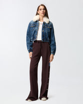 T-shirt with heart embroidery - | Pinko