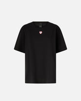 T-shirt à broderie cœur - | Pinko