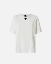 T-shirt με κεντημένη καρδιά - | Pinko