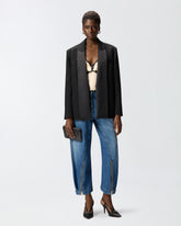 Jeans balloon fit con zip - Azzurro | Pinko
