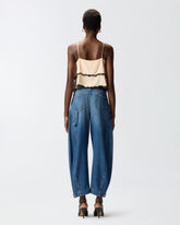 Jeans balloon fit con zip - Azzurro | Pinko