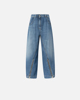 Balloon-fit jeans with zip - | Pinko
