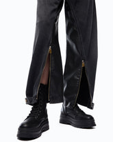 Ballonjeans mit Einsätzen aus beschichtetem Gewebe - Schwarz | Pinko