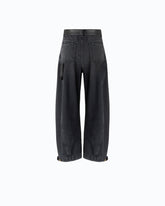 Ballonjeans mit Einsätzen aus beschichtetem Gewebe - Schwarz | Pinko