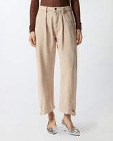 Old-effect leather balloon trousers - | Pinko
