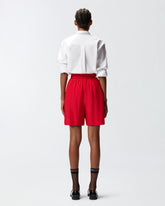 Pantaloni corti in viscosa jacquard - | Pinko