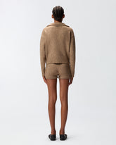 Maglione con scollo a V e strass - | Pinko