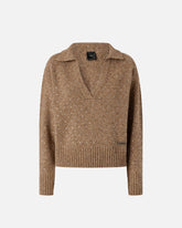 Maglione con scollo a V e strass - | Pinko