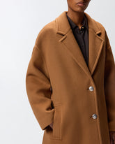 Cappotto monopetto in panno misto lana - | Pinko