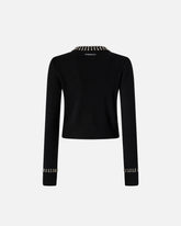 Cárdigan de cuello redondo con strass - | Pinko