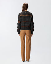 Maglione in jacquard bottonato - | Pinko