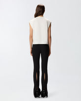 Top smanicato con applicazioni - | Pinko