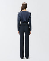 Long-sleeved stretch satin blouse - | Pinko