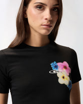 T-shirt z kwiatowym nadrukiem - | Pinko