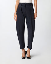 Wool balloon pinstripe trousers - | Pinko