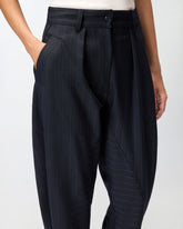 Wool balloon pinstripe trousers - | Pinko