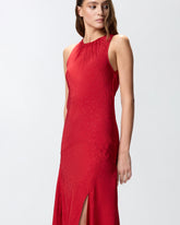 Abito lungo in viscosa jacquard - | Pinko