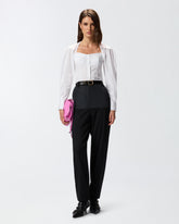 Koszula gorsetowa z popeliny - | Pinko