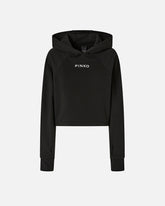 Felpa cropped con ricamo - | Pinko