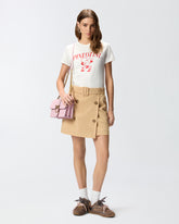 T-shirt with heart and Pinkotini print - | Pinko