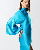 Abito lungo fluido in satin - | Pinko