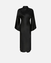 Abito lungo fluido in satin - | Pinko