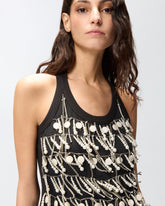 Top with rhinestones and jewel chain - | Pinko