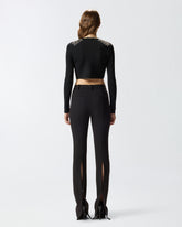 Maglia con paillettes e cristalli - | Pinko