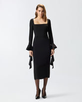 Abito aderente con volant - | Pinko