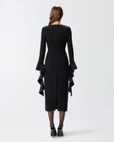 Abito aderente con volant - | Pinko