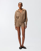 Shorts a vita alta in maglia - | Pinko