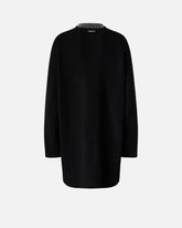 Abito in maglia con collo strass - | Pinko