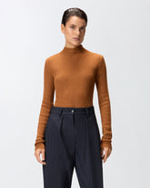 Slim-fit high-neck sweater - | Pinko