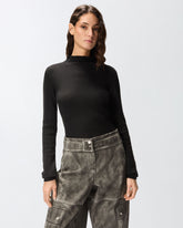 Dopasowany sweter z golfem - | Pinko