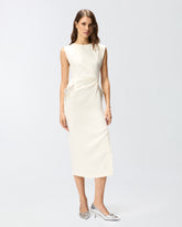 Fitted dress with jewel embroidery - | Pinko